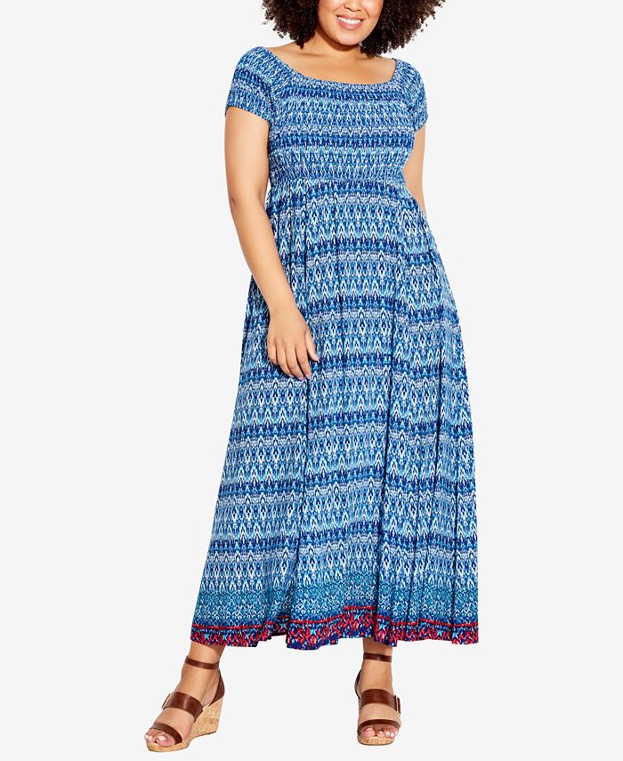 Avenue Plus Size Paelynn Border Dress Macy s