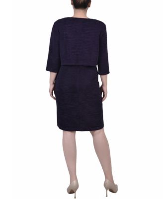 Petite Two Piece Jacket and Dress Set