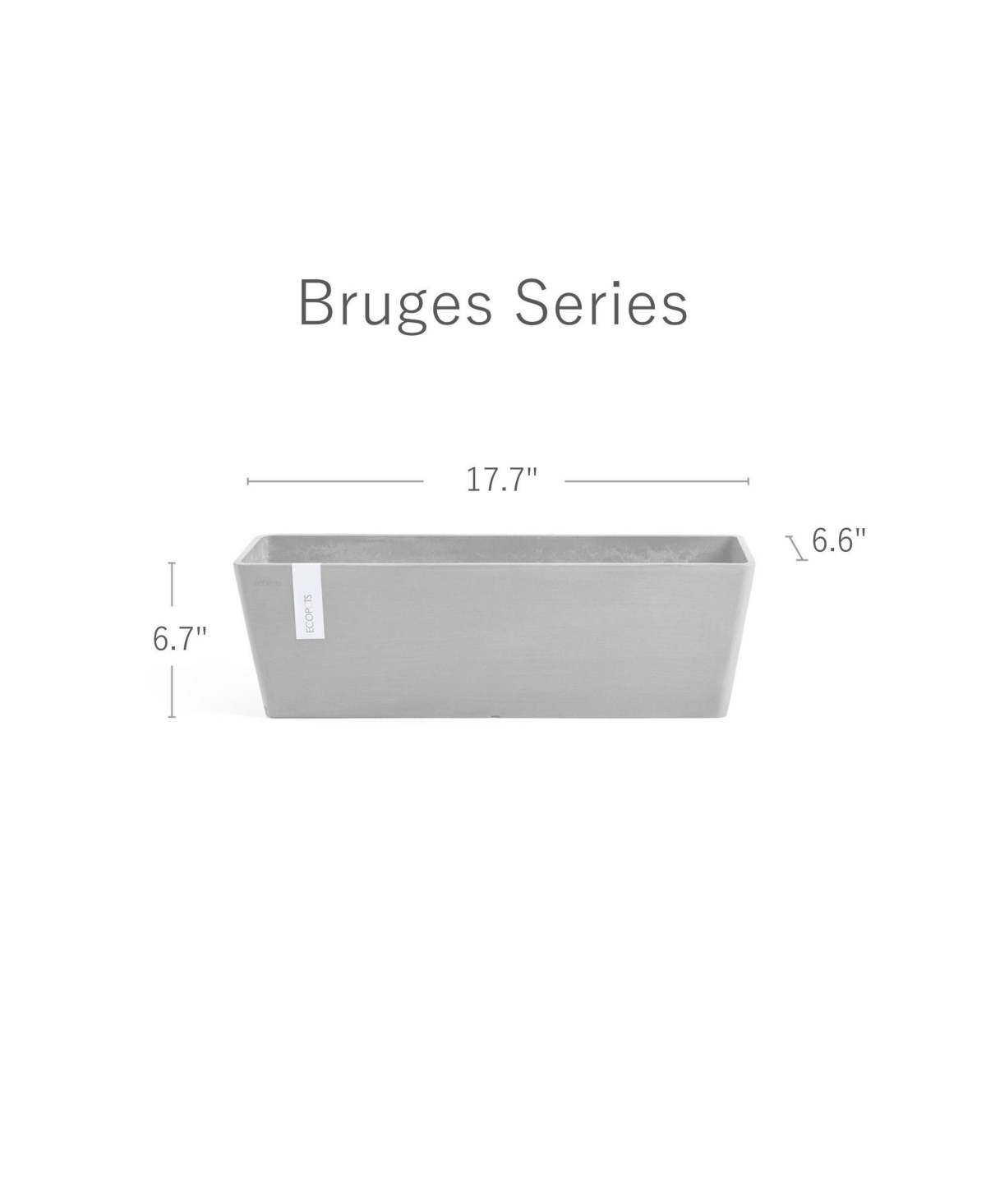 Ecopots Bruges Indoor and Outdoor Modern Flower Pot Planter