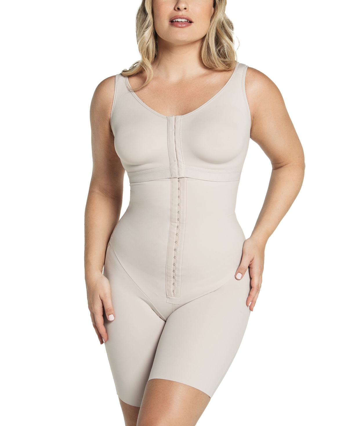 Leonisa Women's Sculpting Body Shaper with Built in Back Support Bra, 18520
