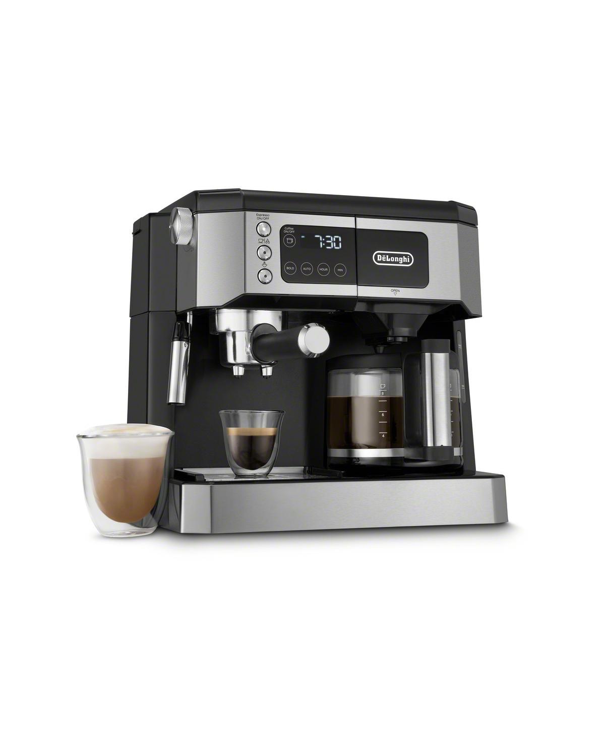 Delonghi All-in-one Combination Coffee And Espresso Machine In Black And Stainless Steel