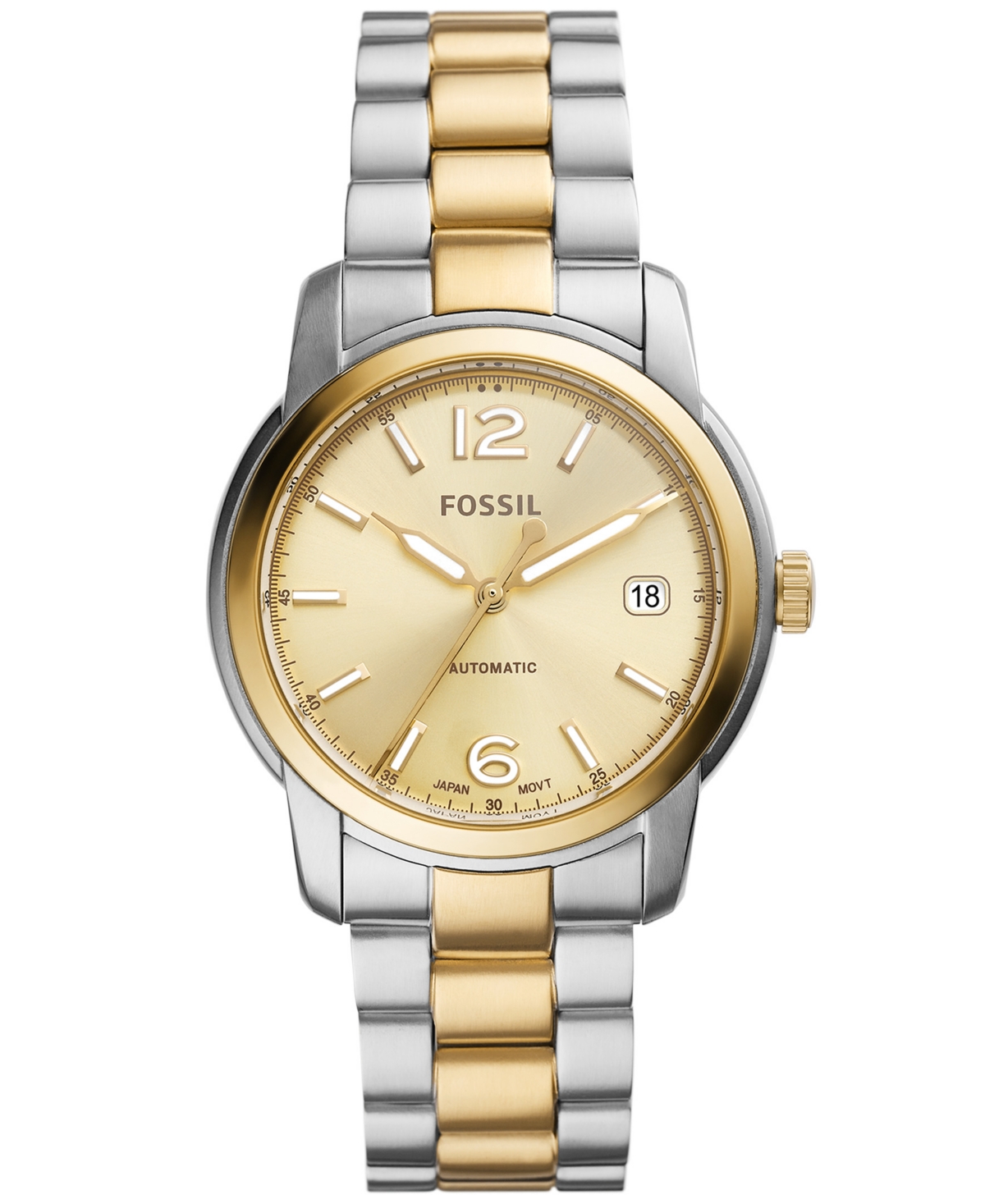 Fossil Women's Heritage Automatic Two Tone Stainless Steel Watch 38mm