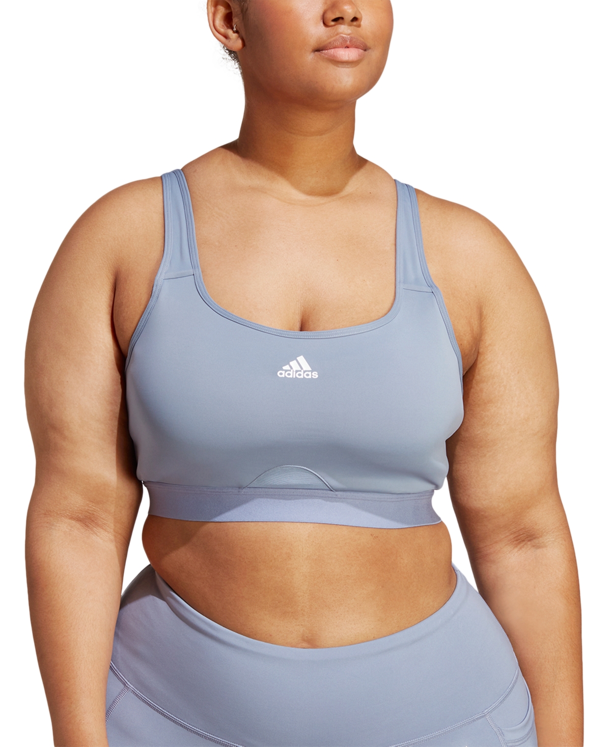 Adidas Originals Adidas Plus Size Move-training High-support Bra In Silver Violet