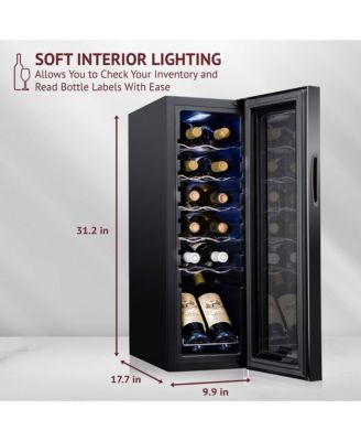Schmecke Freestanding Wine Refrigerator, 12 Bottle Wine Cooler