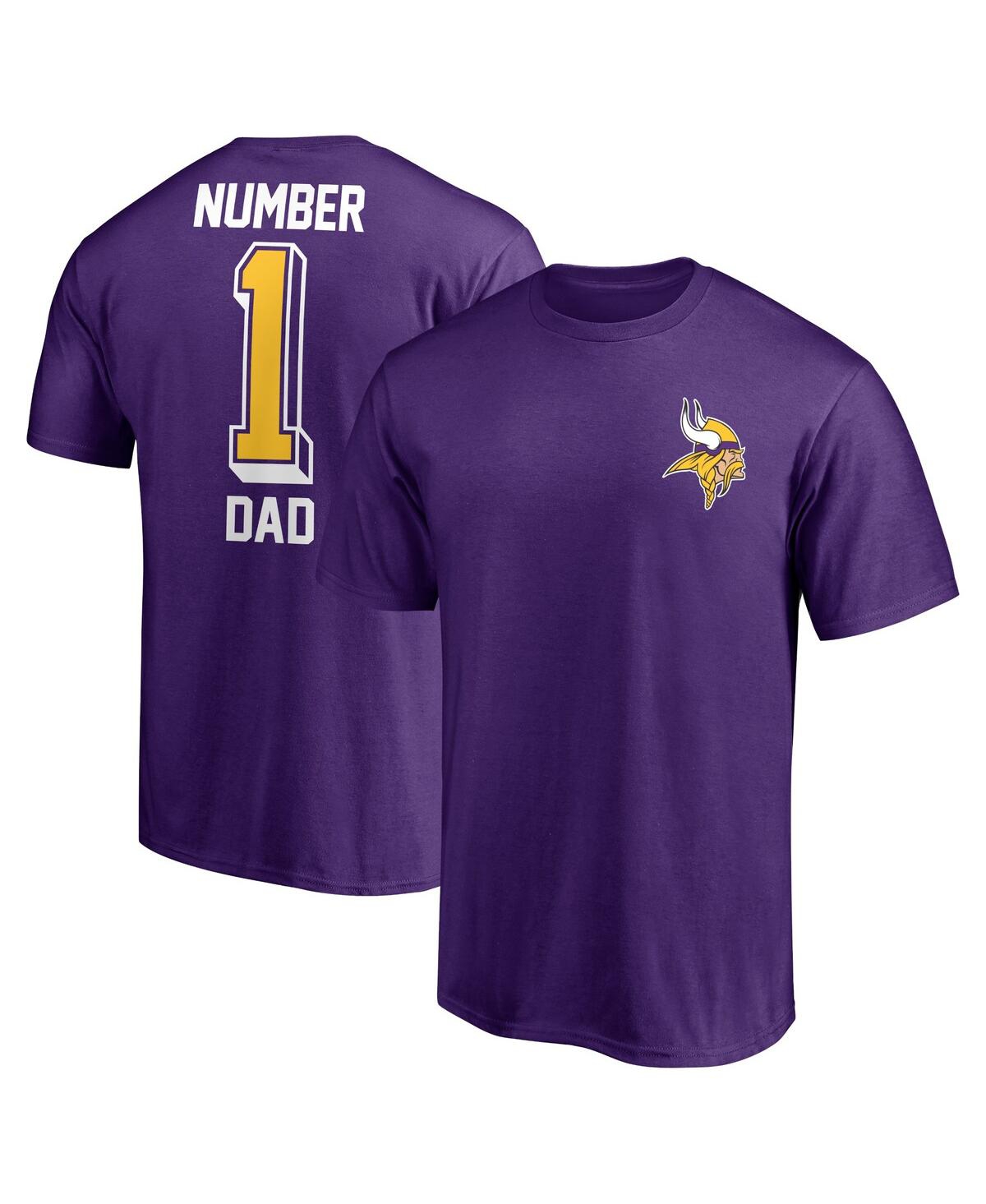 Fanatics Men's  Nfl #1 Dad T-shirt In Minnesota Vikings