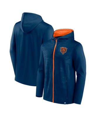 Men's Navy Chicago Bears Ball Carrier Full-Zip Hoodie