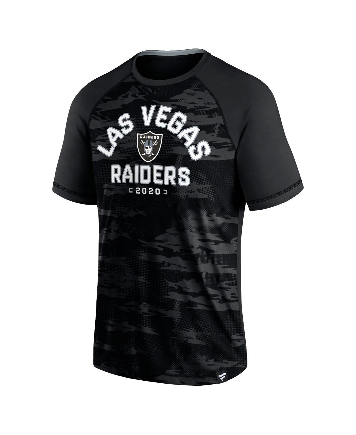 Fanatics Branded Black Las Vegas Raiders Hail Mary Raglan T-shirt In Black
