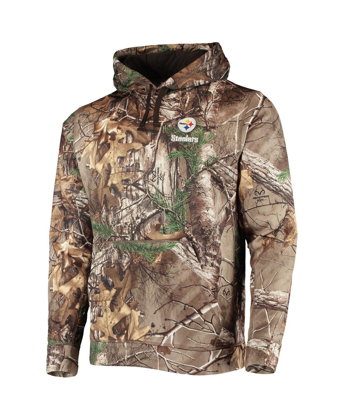 Dunbrooke Men's  Realtree Camo Pittsburgh Steelers Circle Champion Tech Fleece Pullover Hoodie In Realtree Camo