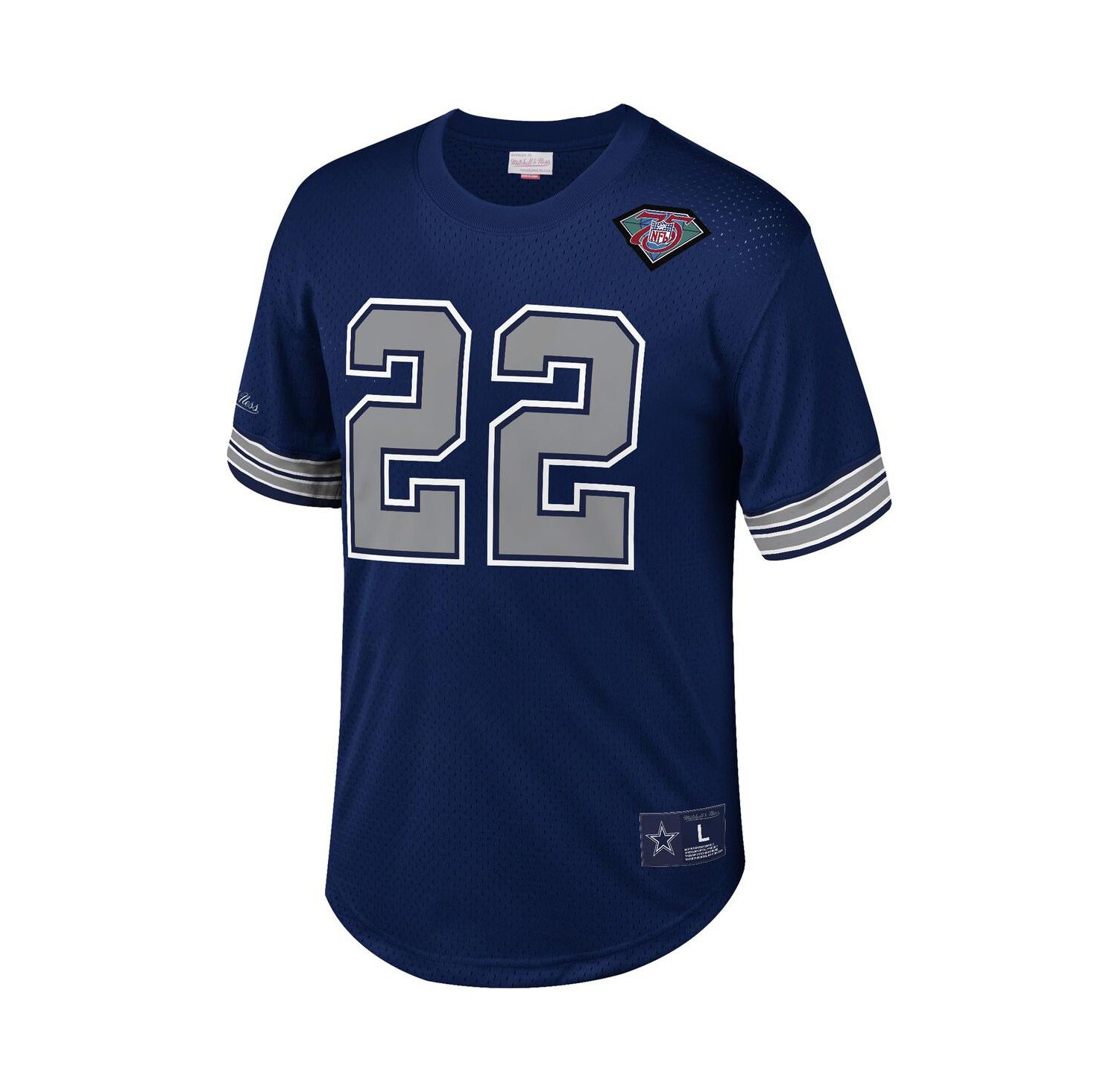 Men's Emmitt Smith Navy Dallas Cowboys Retired Player Name and Number Mesh Top