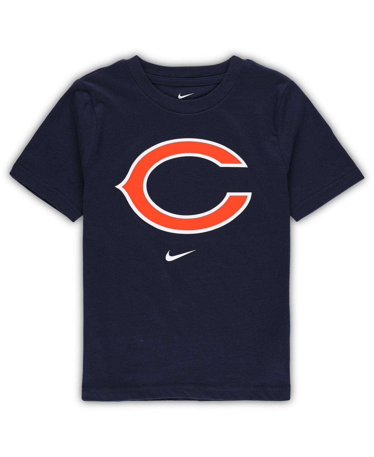 Nike Babies' Little Boys  Navy Chicago Bears Team Wordmark T-shirt