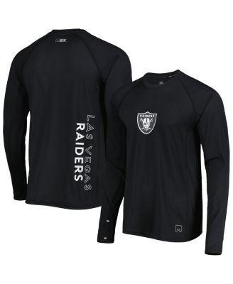 Men's Black Las Vegas Raiders Interval Long Sleeve Raglan T-shirt