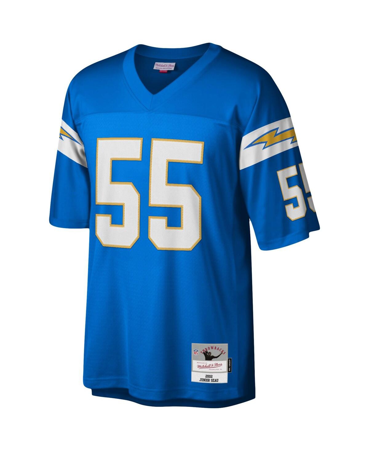 Men's Mitchell & Ness Junior SeauLos Angeles Chargers Big and Tall 2002 Retired Player Replica Jersey - Powder Blue