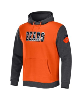 Men's NFL x Darius Rucker Collection by Orange, Heather Charcoal Chicago Bears Colorblock Pullover Hoodie