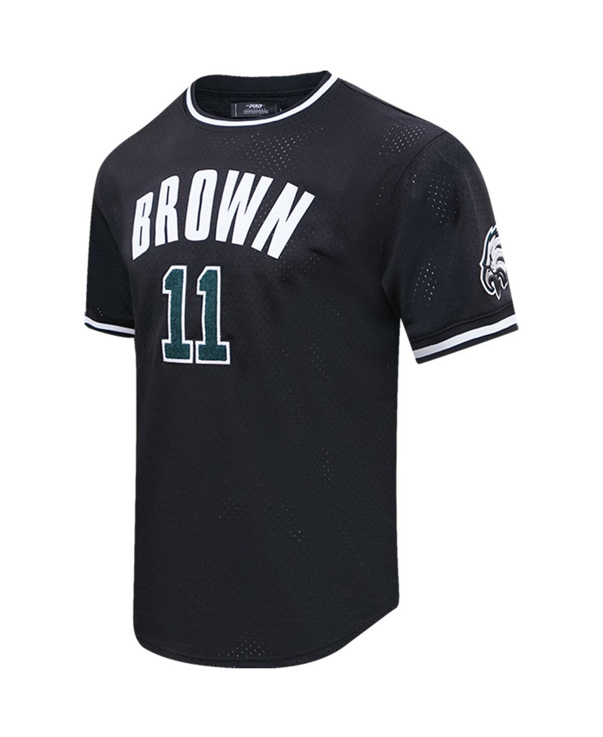 Pro Standard Men's  A.j. Brown Black Philadelphia Eagles Mesh Player Name And Number T-shirt In Black