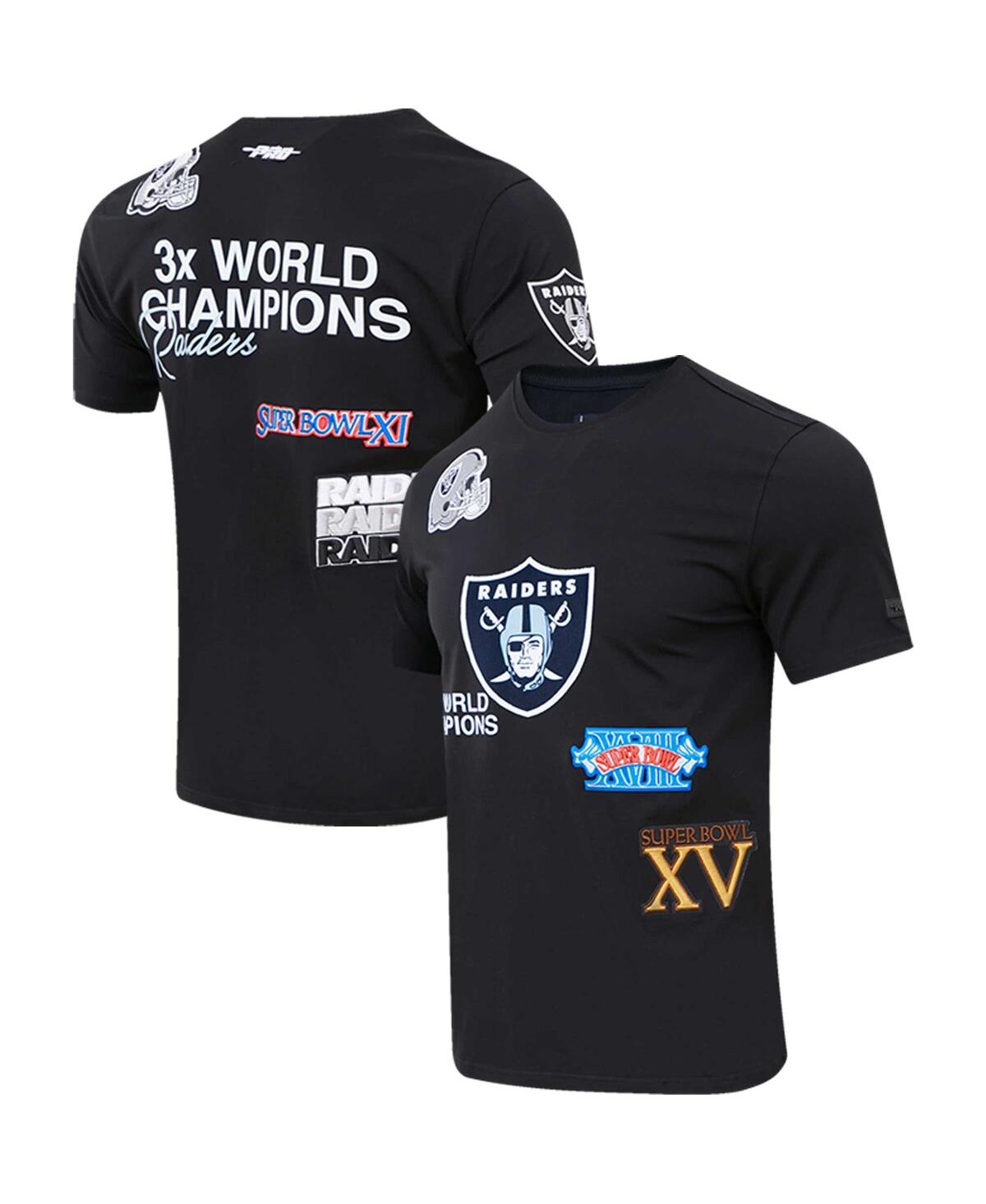 Shop Pro Standard Men's  Black Las Vegas Raiders Championship T-shirt