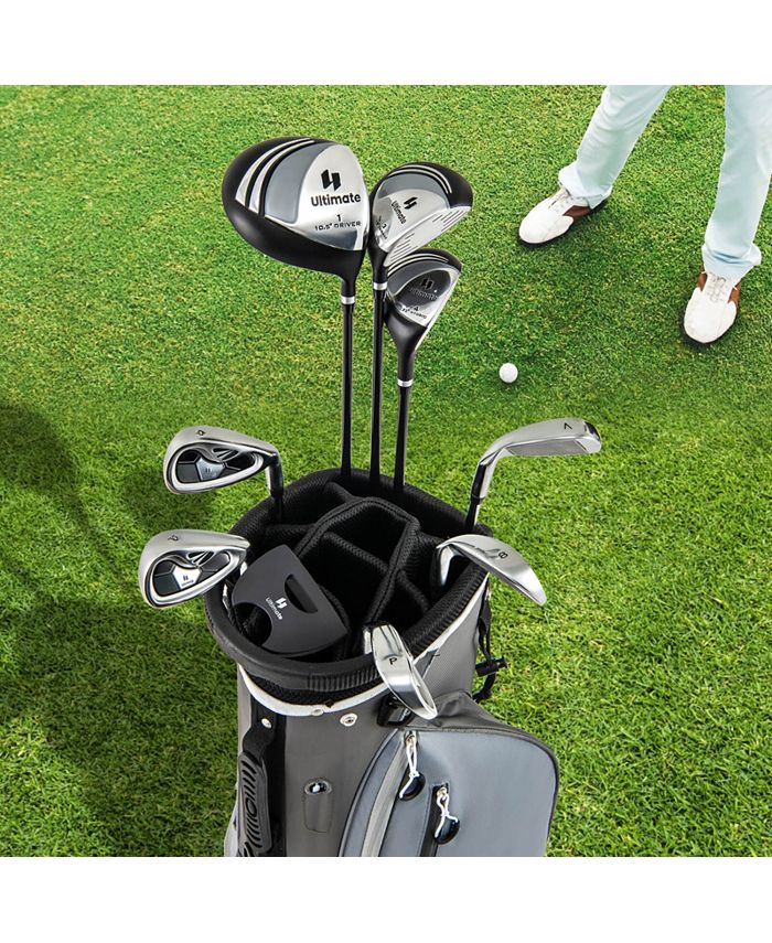 Costway Men's Complete Golf Clubs Package Set 10 Pieces Includes Alloy