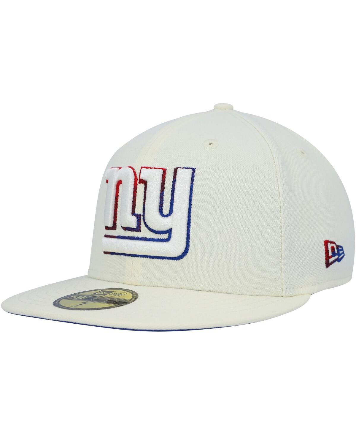 New Era Men's  Cream New York Giants Chrome Dim 59fifty Fitted Hat In Cream