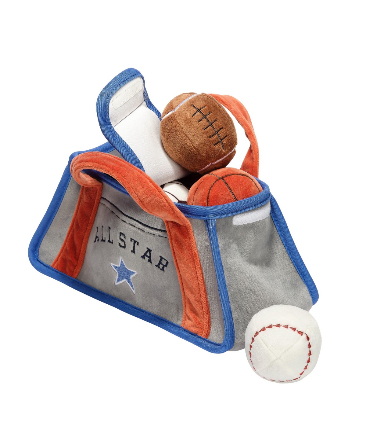 Детские мягкие игрушки Lambs & Ivy Baby Sports Interactive Plush Toy Set - Football/Basketball/Baseball — фото 2