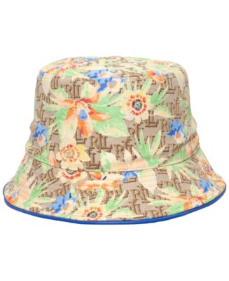 Lauren Floral Monogram Jacquard Bucket Hat Flower Jacquard Bucket Cloth Hat main image 3