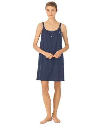 Lauren Ralph Lauren Cotton Knit Double-Strap Nightgown