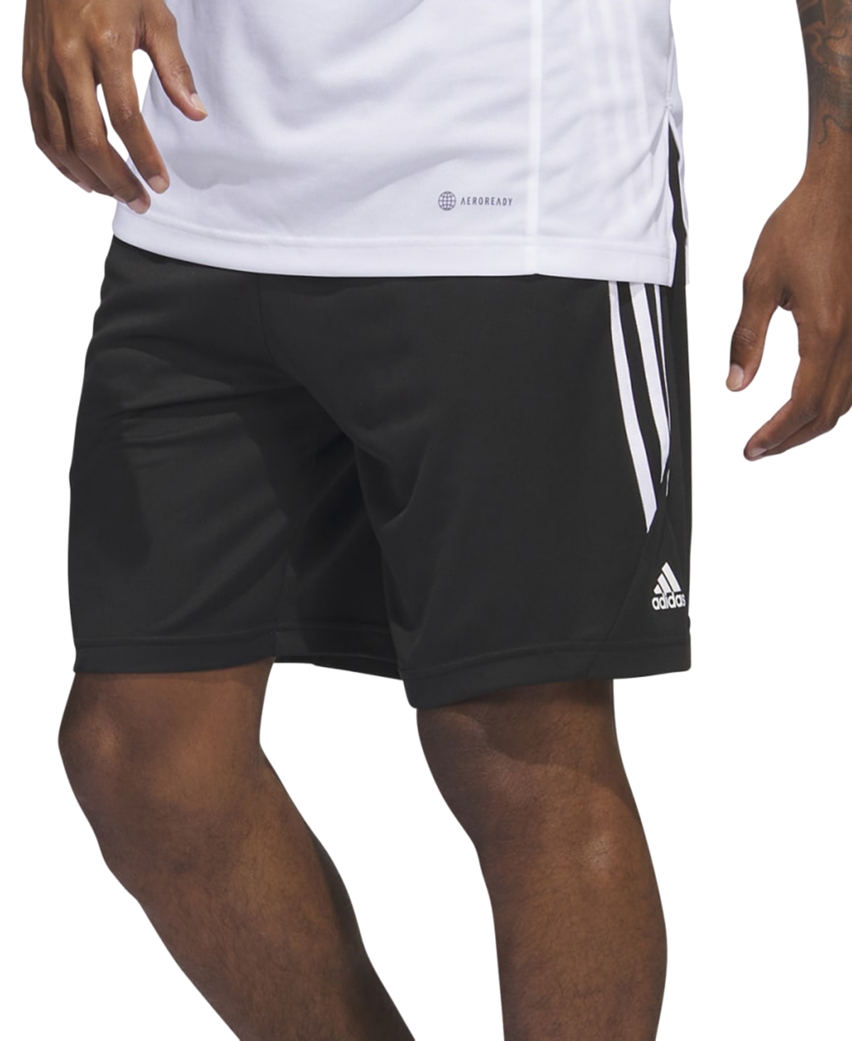 Adidas Originals Men's Legends 3-stripes 11" Basketball Shorts In Leg Ink,wht