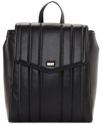 Dkny black hot sale leather backpack