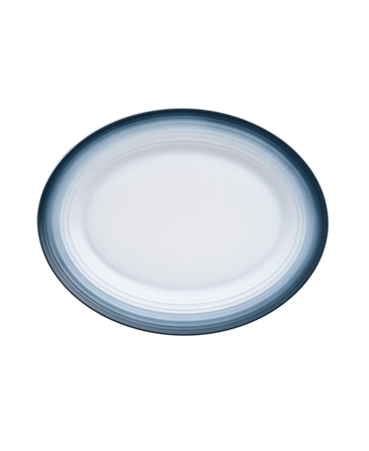 Mikasa Swirl 13.75" Oval Platter, Service For 1 In Blue