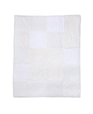 Baby Signature White Luxury Textured Patchwork Crib/Toddler Quilt