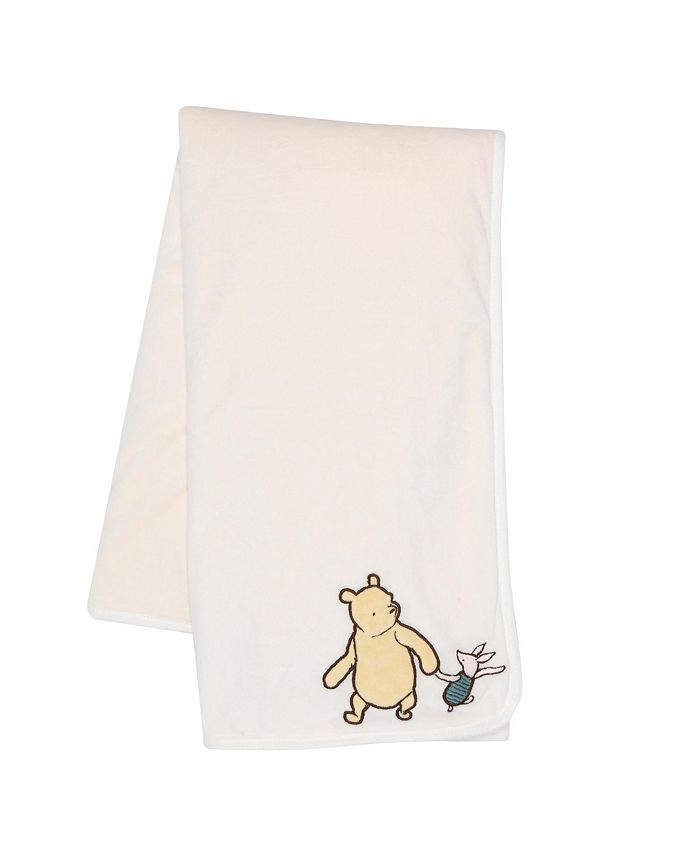 Disney winnie the pooh best sale plush ivory baby blanket