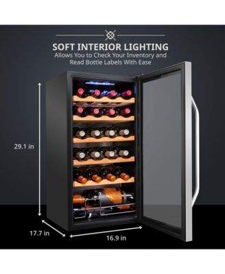 Freestanding Wine Refrigerator, 24 Bottle Wine Cooler
