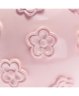 Signature Botanical Baby Pink Floral Nursery Lamp with Shade & Bulb