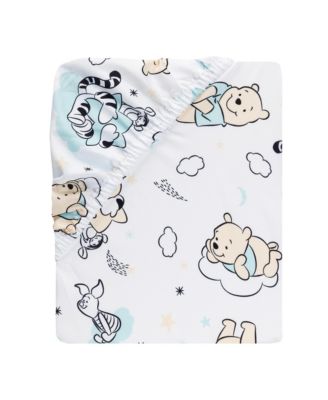 Disney Baby Winnie the Pooh Hugs White Fitted Crib Sheet