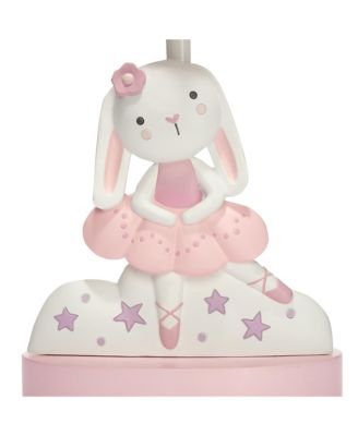 Tiny Dancer Bunny & Stars Pink Nursery Lamp with Shade & Bulb