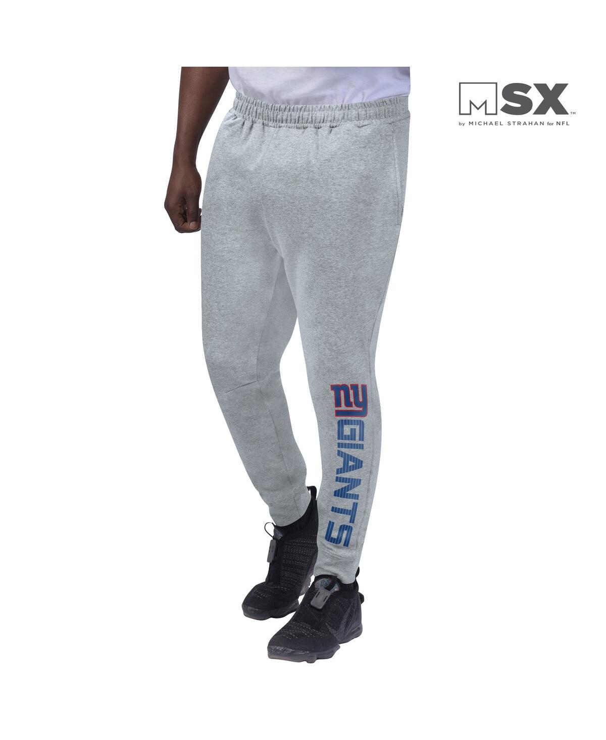 Shop Msx By Michael Strahan Men's  Heathered Gray New York Giants Jogger Pants