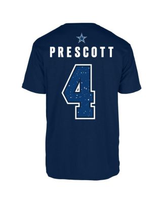 Men's Dak Prescott Navy Dallas Cowboys Name and Number T-shirt