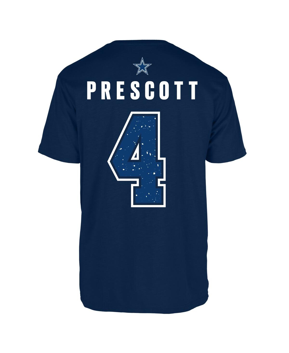 Shop Jordan Men's  Dak Prescott Navy Dallas Cowboys Name And Number T-shirt