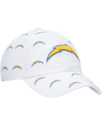 Women's White Los Angeles Chargers Team Confetti Clean Up Adjustable Hat