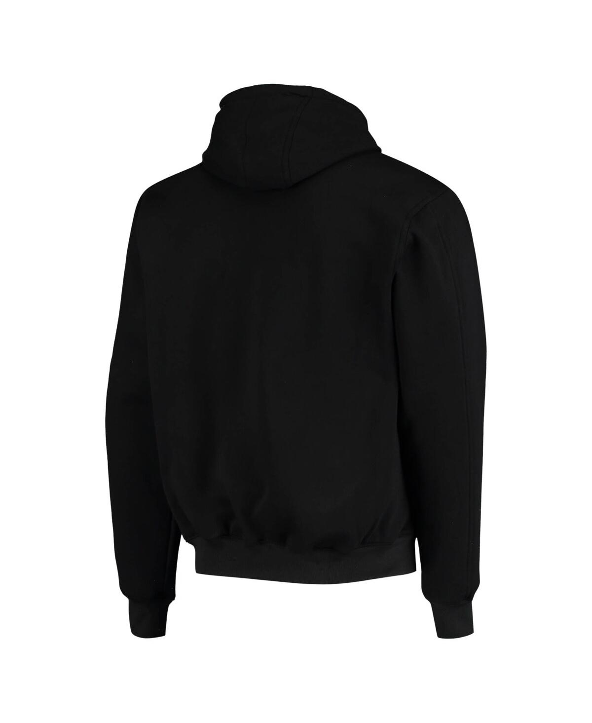 DUNBROOKE MEN'S DUNBROOKE BLACK LAS VEGAS RAIDERS CRAFTSMAN THERMAL-LINED FULL-ZIP HOODIE 