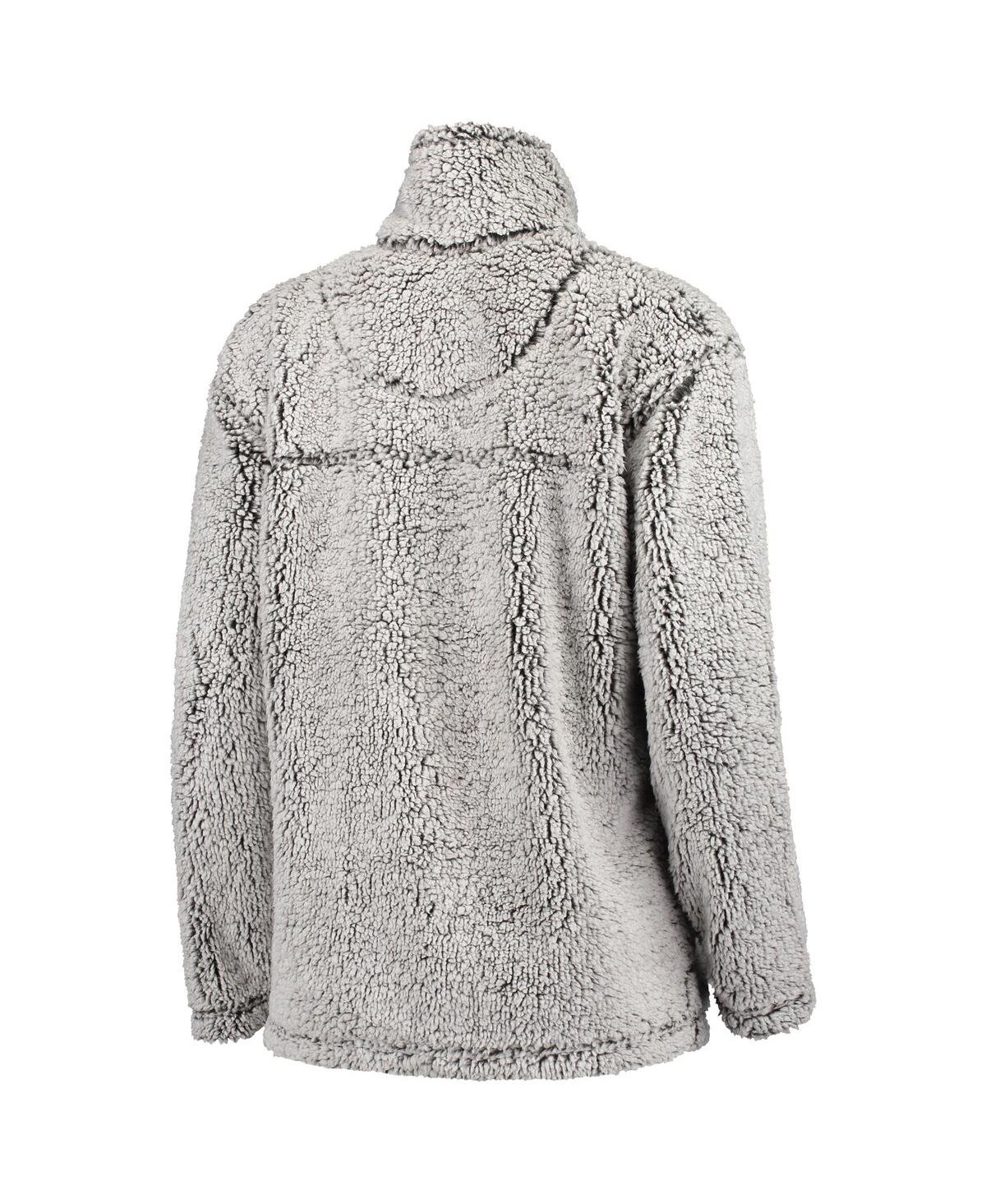 Women's G-iii 4Her by Carl BanksMiami Dolphins Sherpa Quarter-Zip Pullover Jacket - Gray