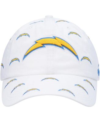 Women's White Los Angeles Chargers Team Confetti Clean Up Adjustable Hat