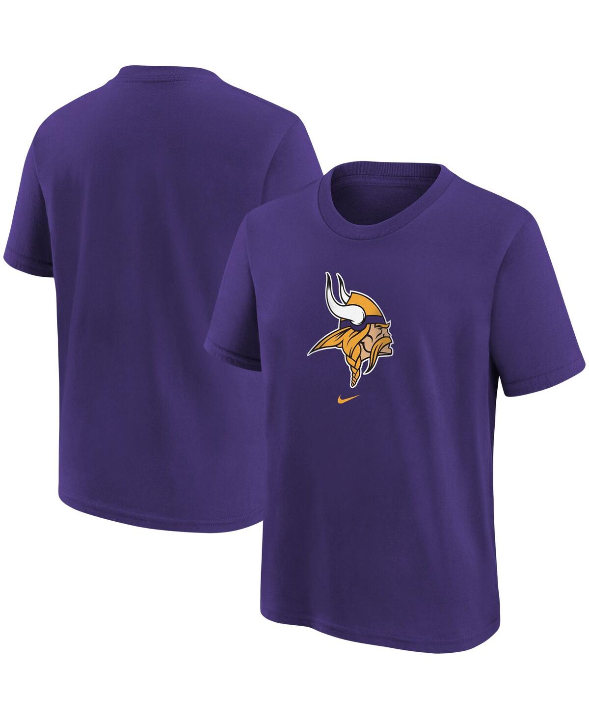 Nike Big Boys  Purple Minnesota Vikings Logo T-shirt In Purple