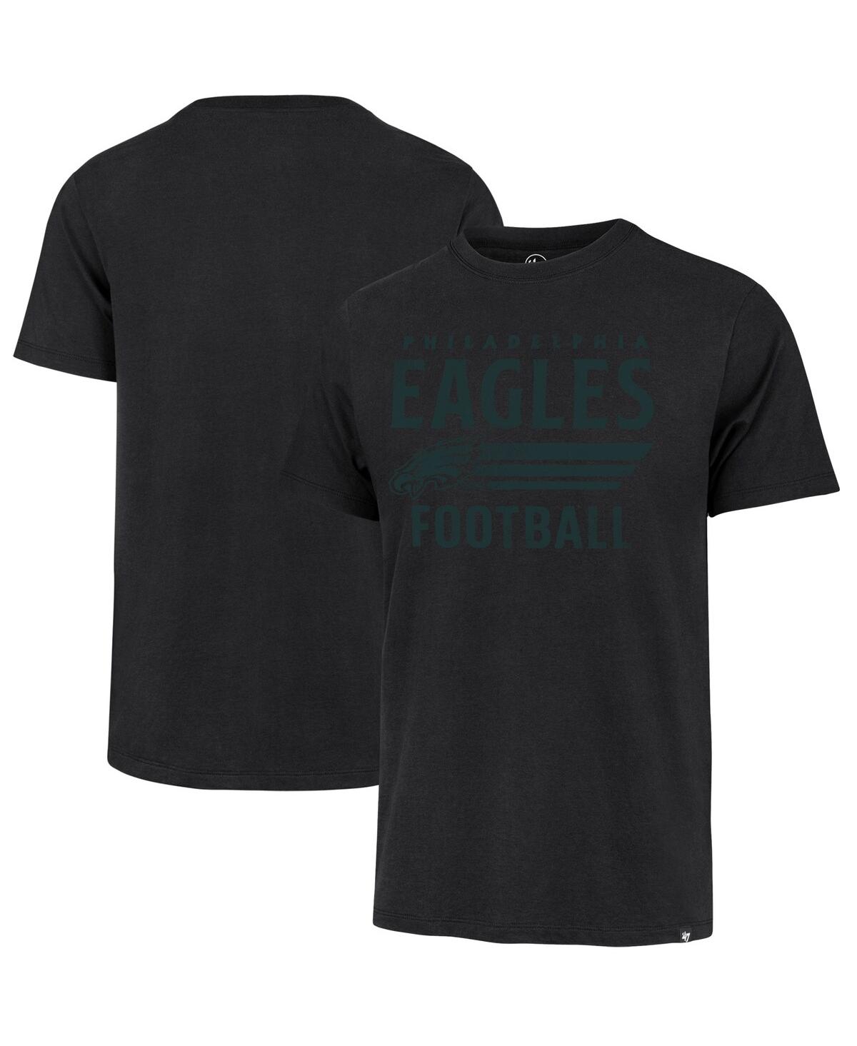Shop 47 Brand Men's ' Black Philadelphia Eagles Wordmark Rider Franklin T-shirt