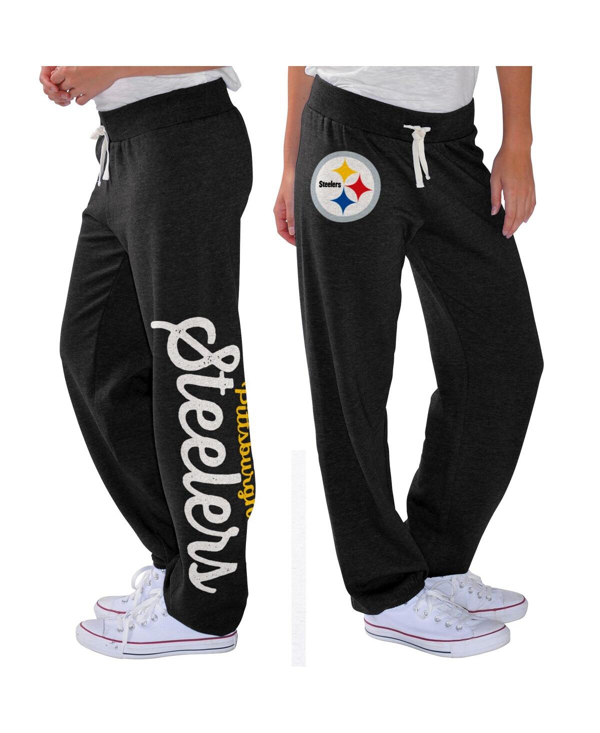 Shop G-iii 4her By Carl Banks Women's  Black Pittsburgh Steelers Scrimmage Fleece Pants