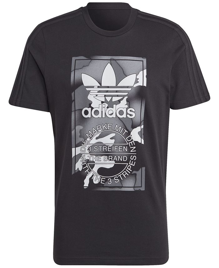 adidas Men's Camo Tongue Graphic Short-Sleeve Crewneck T-Shirt - Macy's