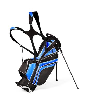 Golf Stand Cart Bag Club w/6 Way Divider Carry Organizer