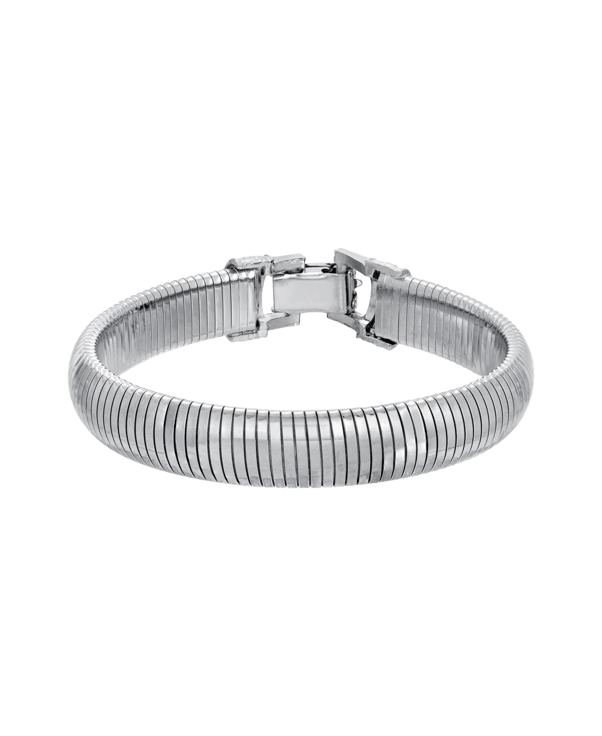 2028 Silver Tone Copra Stretch Clasp Bracelet