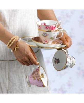 100 Years 1950-1990 5-Piece Teacup & Saucer Set