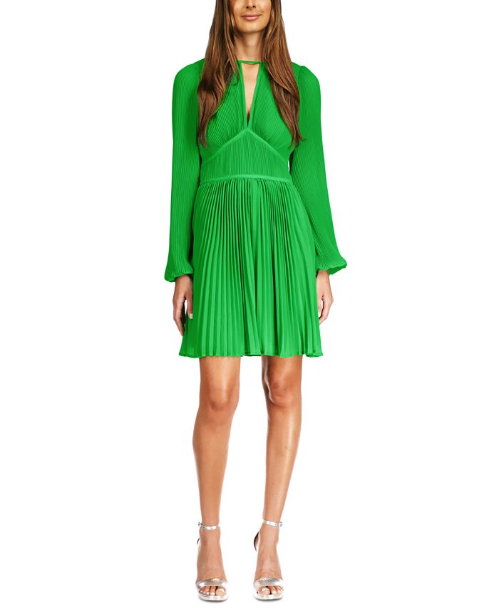 Michael Kors Women's Keyhole Pleated Mini Dress & Reviews - Dresses - Women  - Macy's