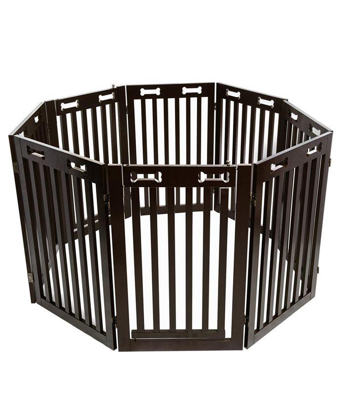 Arf Pets 2Panel Freestanding Dog Gate, Retractable Pet Gate W/Door