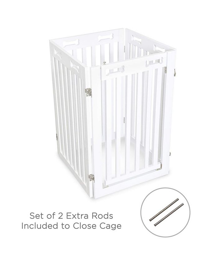 Arf Pets 4Panel Freestanding Dog Gate, Retractable Pet Gate W/Door